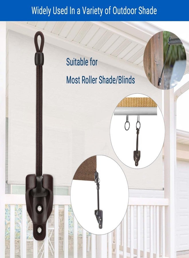 IVYSUN Replacement Shade Parts Ultra Long Bungee Tie Down Kit for Coolaroo Exterior Roller Sun Shade/Blinds,Outdoor/Indoor Roller Up Blinds and Canopy/Pergola Covers (Brown,8inch) - Image 3